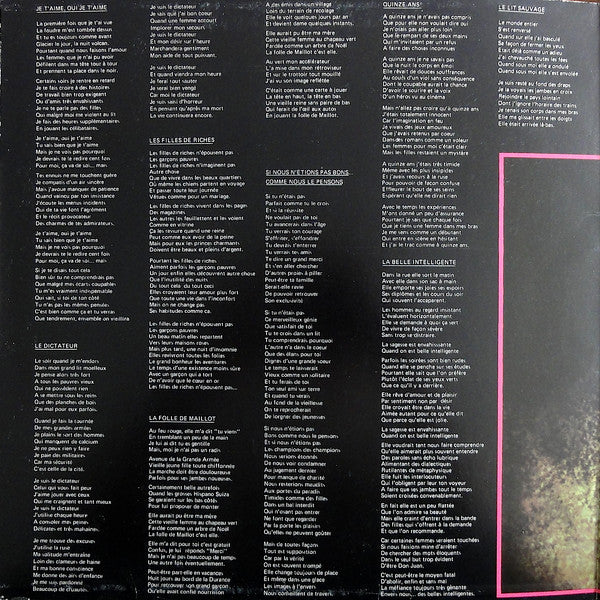 Claude-Michel Schönberg : Elles Et Moi... (LP, Album, Gat)