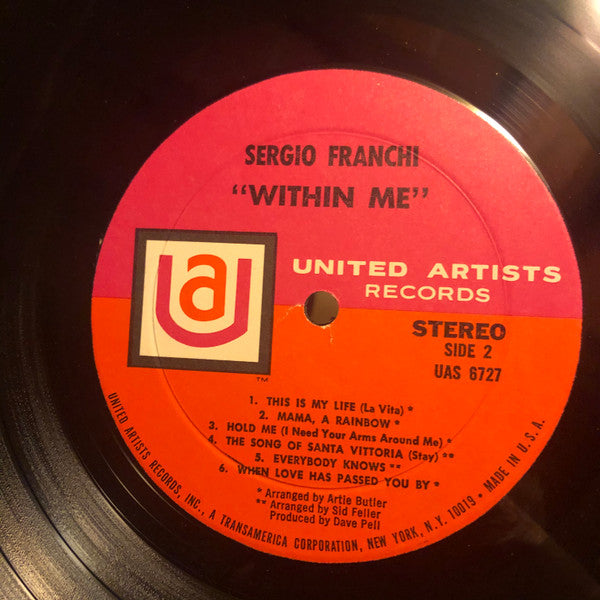 Sergio Franchi : Within Me (LP, Album)