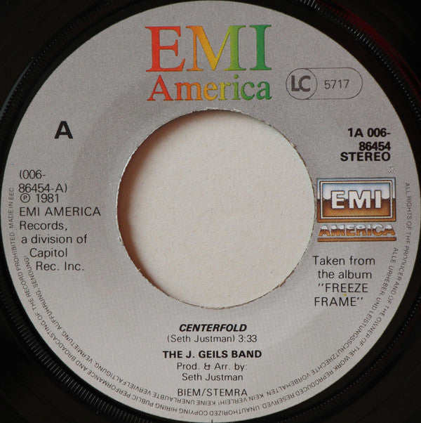 The J. Geils Band : Centerfold (7", Single)