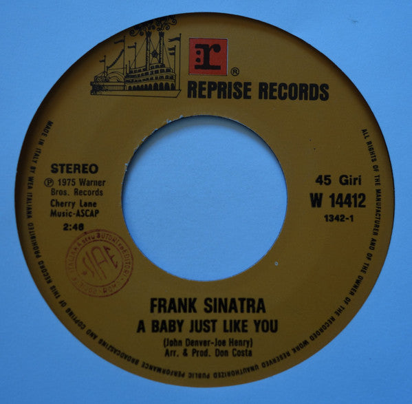 Frank Sinatra : A Baby Just Like You (7", Single)