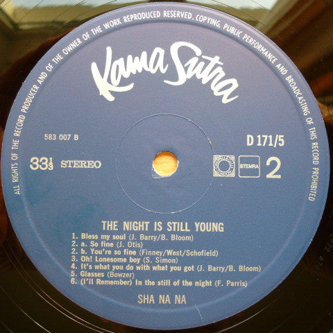 Sha Na Na : The Night Is Still Young (LP, Album)