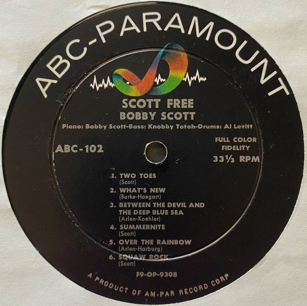 Bobby Scott : Scott Free (LP, Album, Mono)