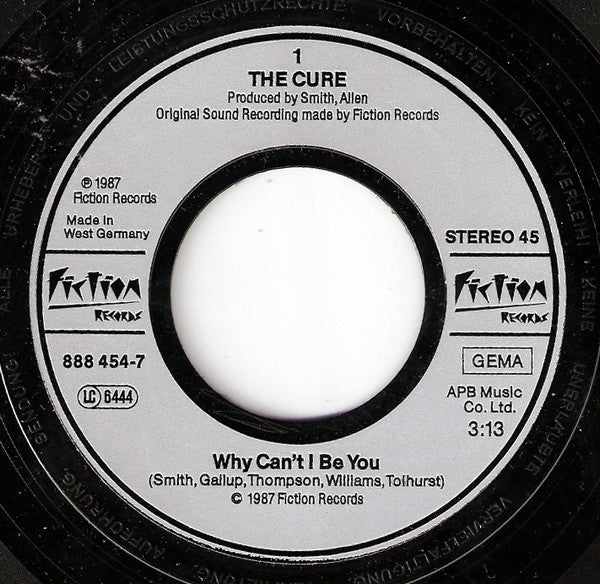 The Cure : Why Can't I Be You? (7", Single)