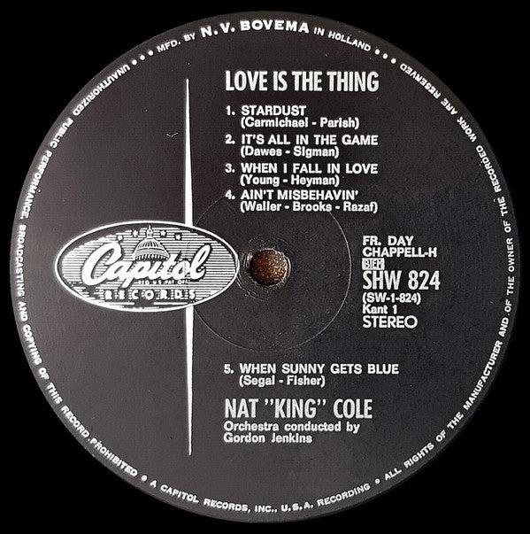 Nat King Cole : Love Is The Thing (LP, Album, RE)