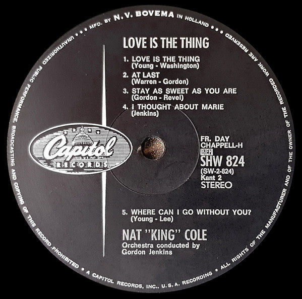 Nat King Cole : Love Is The Thing (LP, Album, RE)