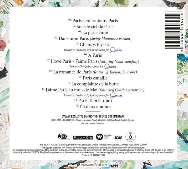 Zaz : Paris (CD, Album + DVD-V, NTSC + Ltd, Tri)