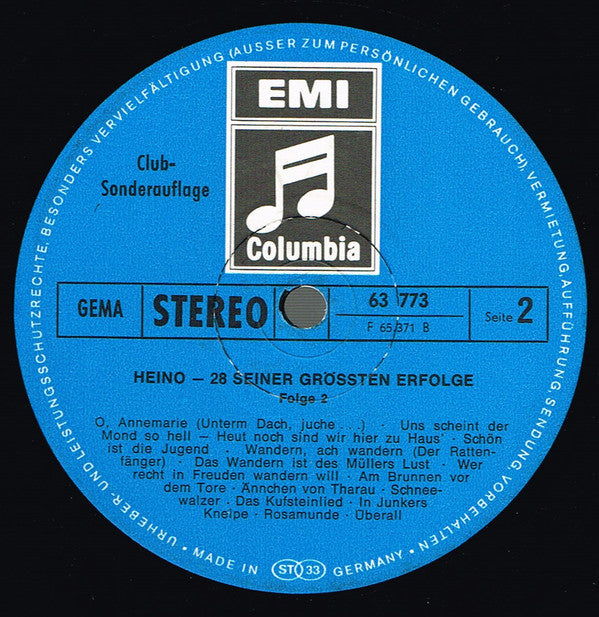 Heino : 28 Seiner Größten Erfolge Folge 2 (LP, Comp)