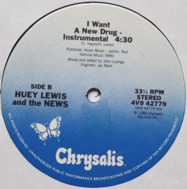 Huey Lewis And The News* : I Want A New Drug (12")