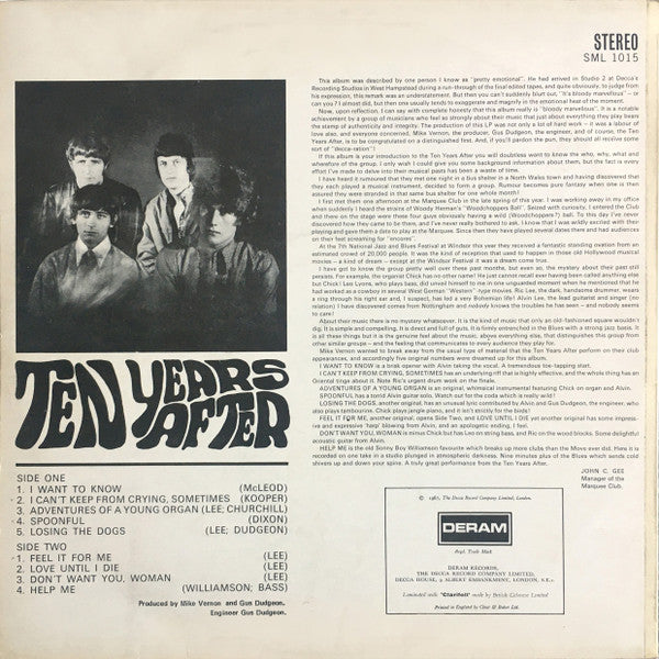 Ten Years After : Ten Years After (LP, Album)