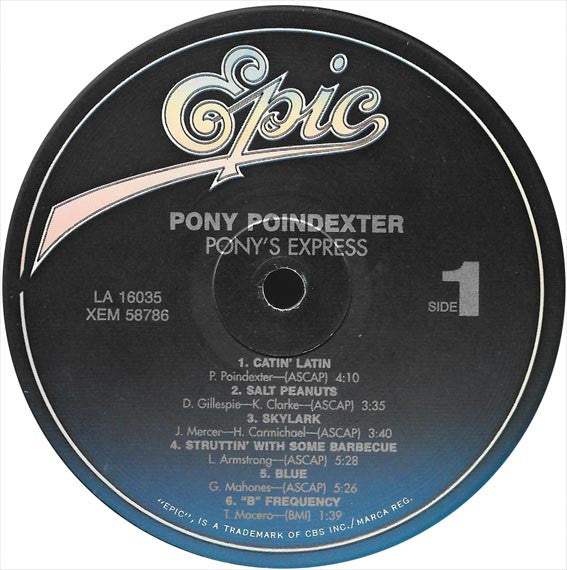 Pony Poindexter : Pony's Express (LP, Album, Mono, RE)