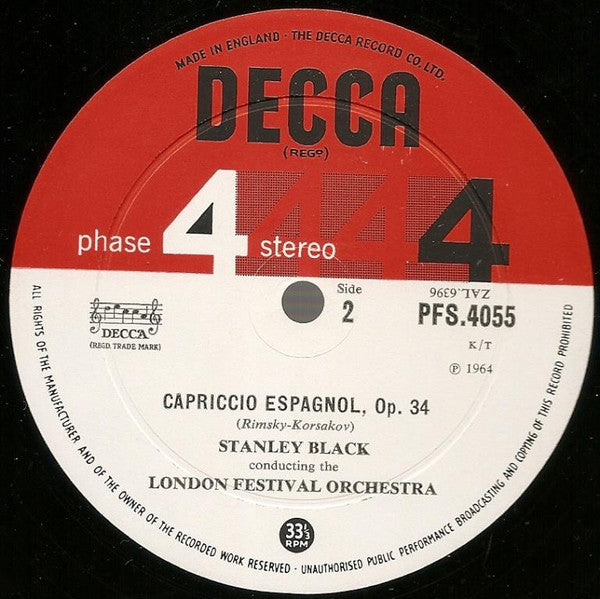 Pyotr Ilyich Tchaikovsky / Nikolai Rimsky-Korsakov, London Festival Orchestra Conducted By Stanley Black : Capriccio! (LP, Album)
