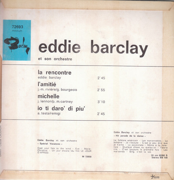 Eddie Barclay Et Son Orchestre : La Rencontre (7", EP)