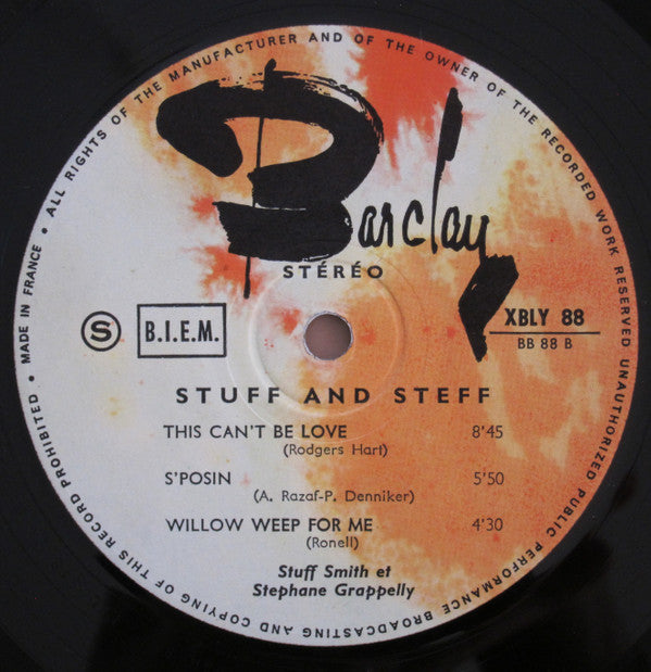 Stuff Smith & Stéphane Grappelli : Stuff And Steff (LP, Album)