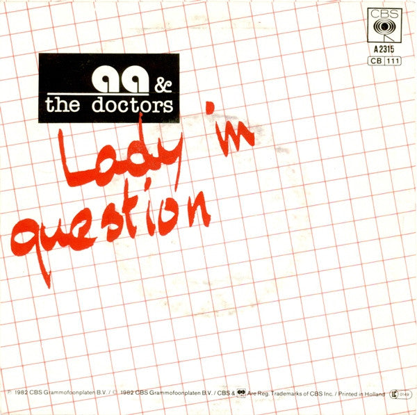 AA & The Doctors : Lady In Question (7", Single)