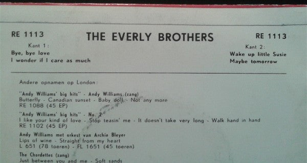 Everly Brothers : The Everly Brothers (7", EP)