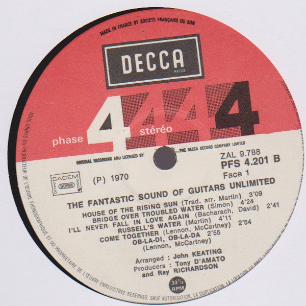 Guitars Unlimited (5) : The Fantastic Sound Of Guitars Unlimited (LP, Album, Gat)