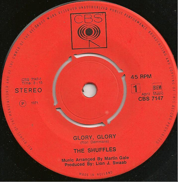 The Shuffles : Glory, Glory (7")