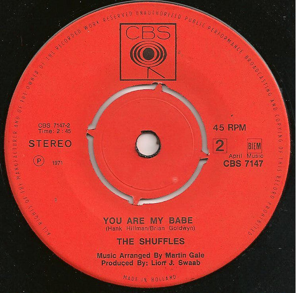 The Shuffles : Glory, Glory (7")