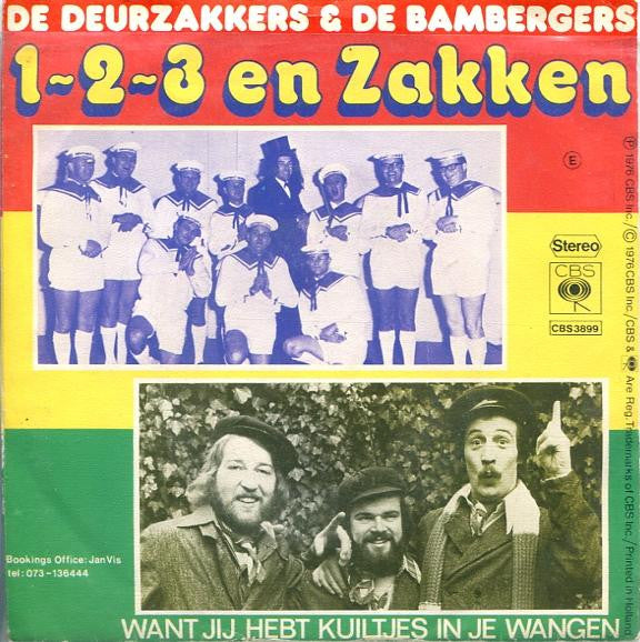 De Deurzakkers & De Bambergers : 1-2-3 En Zakken (7", Single)