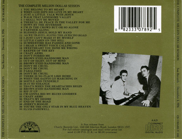 The Million Dollar Quartet : The Complete Million Dollar Session (CD, Album, RE)
