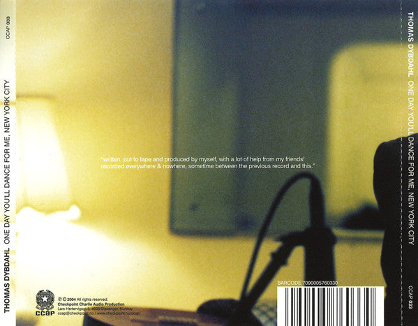 Thomas Dybdahl : One Day You'll Dance For Me, New York City (CD, Album)