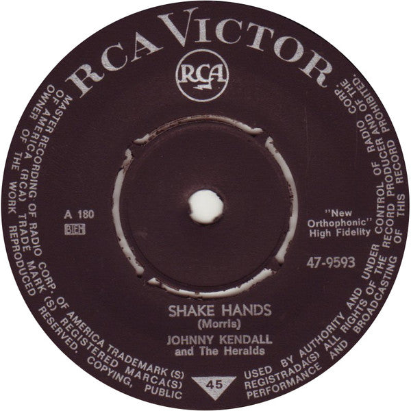 Johnny Kendall & The Heralds : See See Rider / Shake Hands (7", Single)