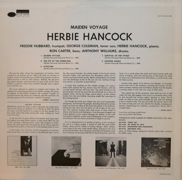 Herbie Hancock : Maiden Voyage (LP, Album, RE, All)