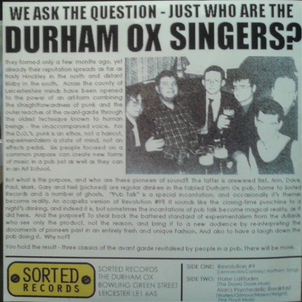 The Durham Ox Singers : Revolution #9 (7", EP)