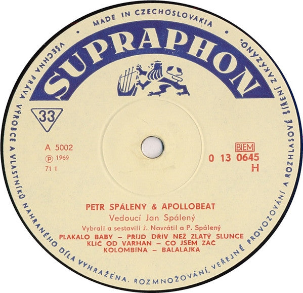 Petr Spálený & Apollobeat : Petr Spálený & Apollobeat (LP, Album, Mono, RP)