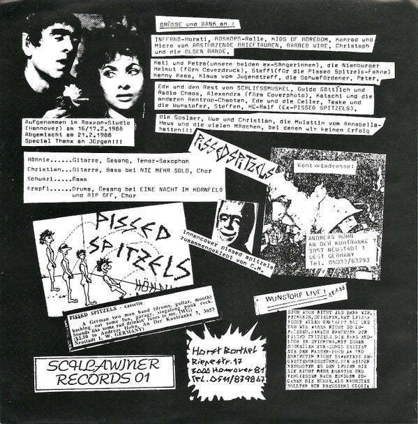 Kids Of Boredom / Pissed Spitzels : Kids Of Boredom / Pissed Splitzels (7", EP)