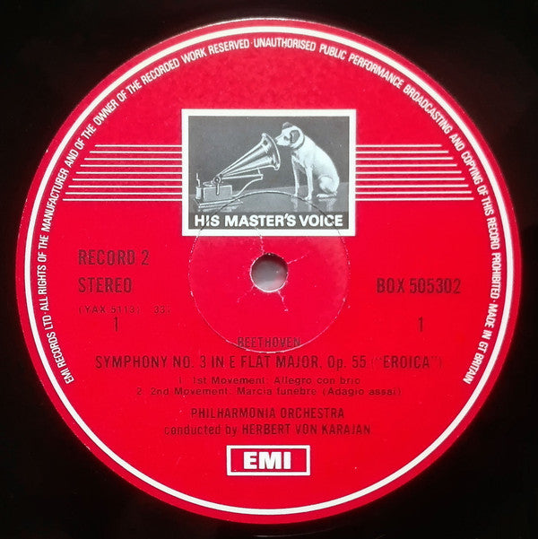 Ludwig van Beethoven, Herbert von Karajan, Philharmonia Orchestra : Beethoven 9 Symphonies (7xLP, Comp + Box)