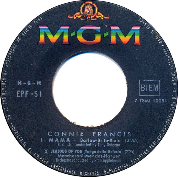 Connie Francis : Mama (7", EP)