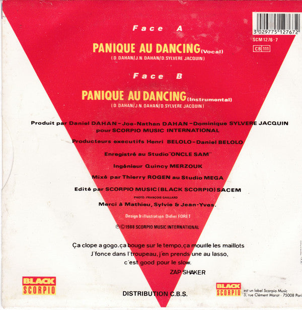 Zap Shaker : Panique Au Dancing (7")