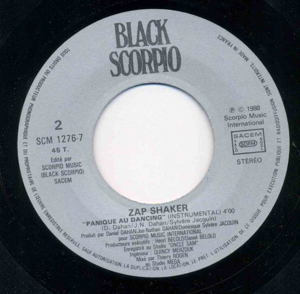 Zap Shaker : Panique Au Dancing (7")