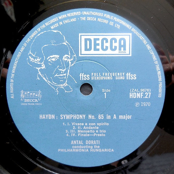 Joseph Haydn - Philharmonia Hungarica, Antal Dorati : Symphonies 65 - 72 (4xLP + Box)