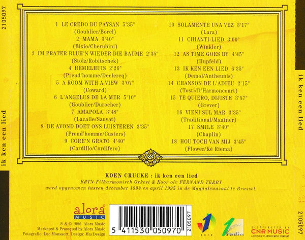 Koen Crucke : Ik Ken Een Lied (CD, Album)