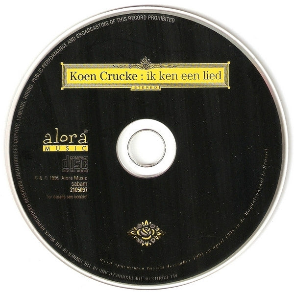Koen Crucke : Ik Ken Een Lied (CD, Album)
