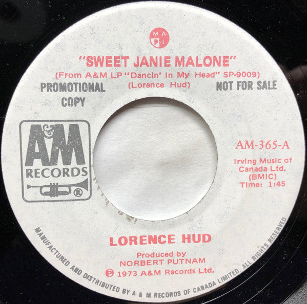 Lorence Hud : Sweet Janie Malone (7", Single, Promo)