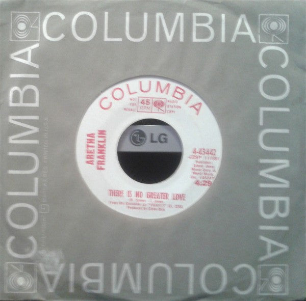 Aretha Franklin : There Is No Greater Love / You Made Me Love You (7", Single, Promo, Styrene)