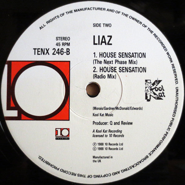 Liaz : House Sensation (Kevin "Master Reese" Saunderson Mix) (12")