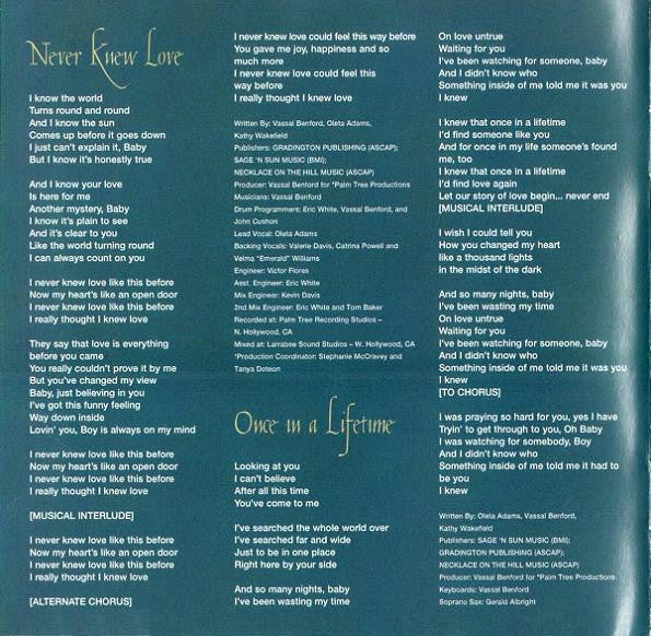 Oleta Adams : Moving On (CD, Album)