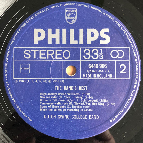 The Dutch Swing College Band : The Band's Best (LP, Comp, RE, RP)