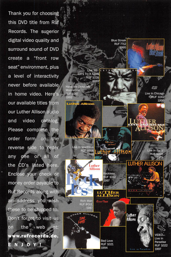 Luther Allison : Live In Paradise (DVD-V, NTSC)