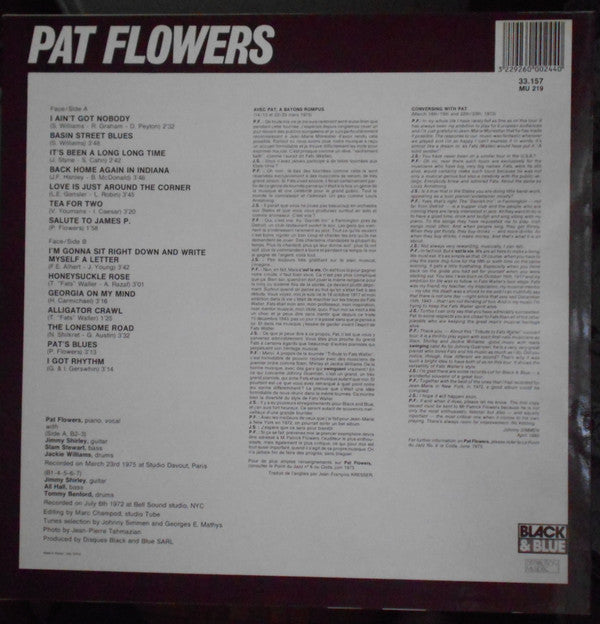 Pat Flowers : I Ain't Got Nobody (LP, Album)