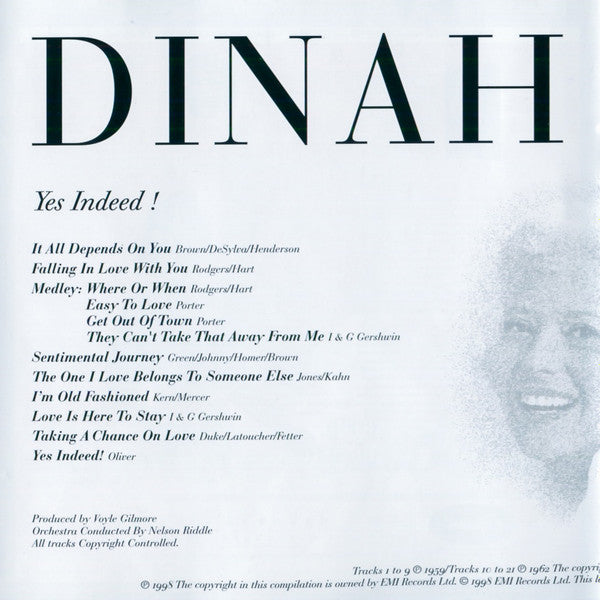Dinah Shore : Yes Indeed! / The Fabulous Hits Of... (CD, Comp, RM)