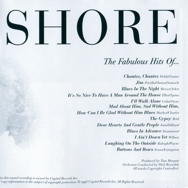 Dinah Shore : Yes Indeed! / The Fabulous Hits Of... (CD, Comp, RM)