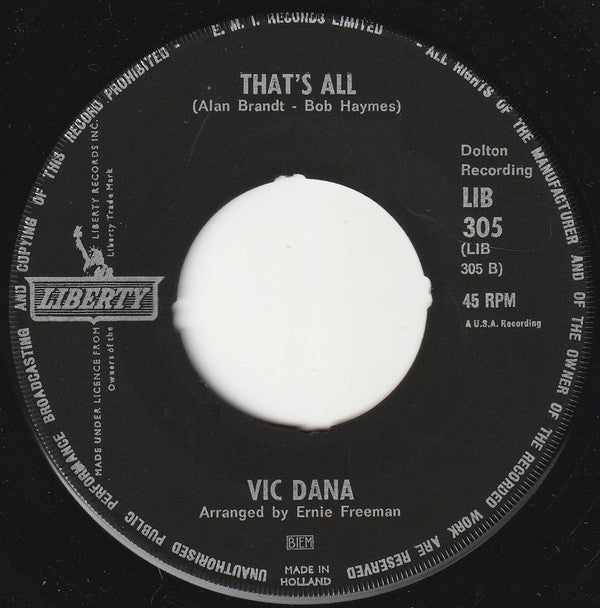 Vic Dana : Bring A Little Sunshine (To My Heart) (7", Single)