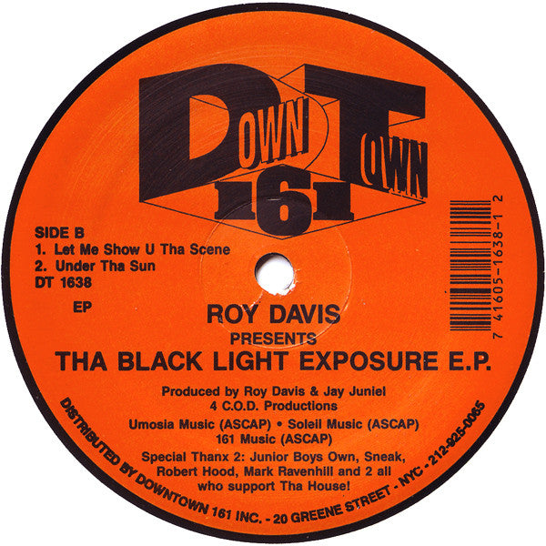 Roy Davis Jr. : Tha Black Light Exposure E.P. (12", EP)