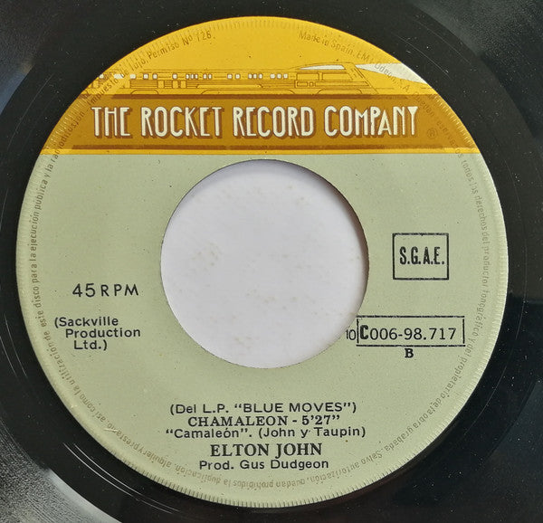 Elton John : Crazy Water = Agua Loca (7", Single)