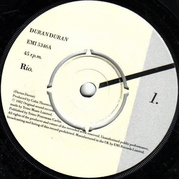 Duran Duran : Rio (7", Single)